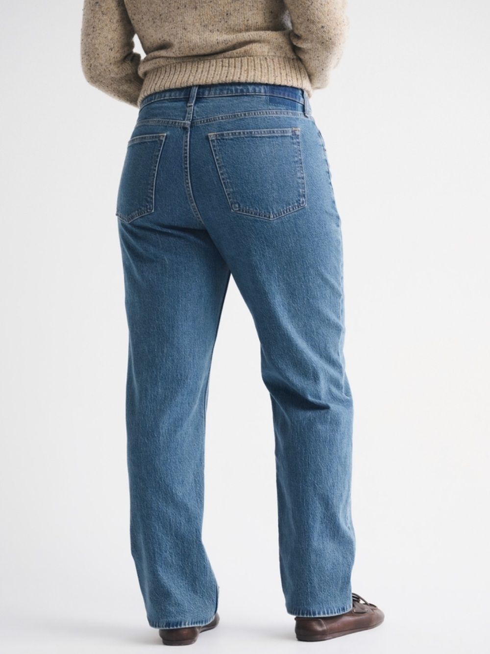 Abercrombie & Fitch Curve Love Mid Rise 90s Straight Jean Size 25/0 Short